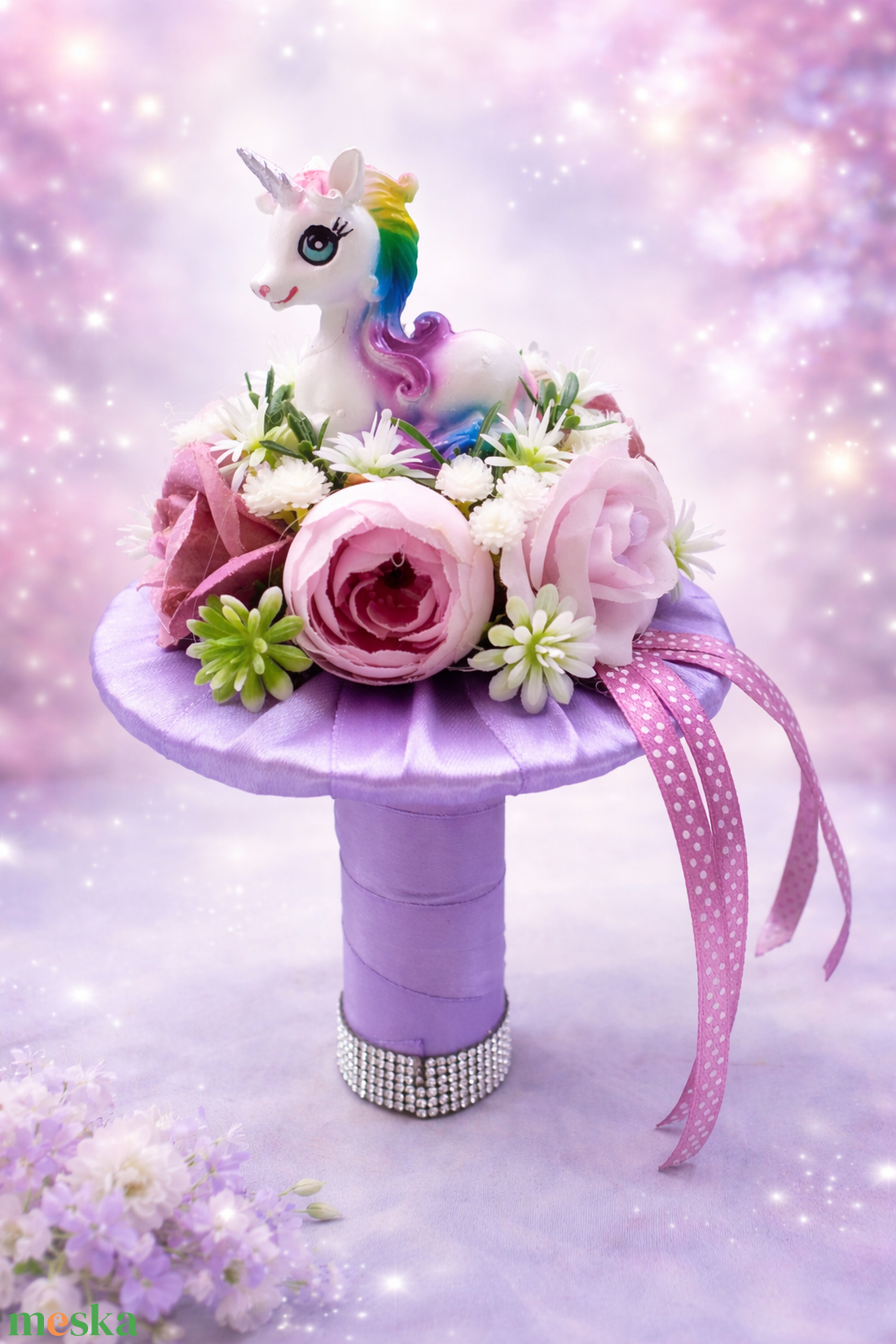 Unikornisos ovis ballagási csokor - otthon & életmód - virágdekoráció - virágok - virágcsokor - Meska.hu