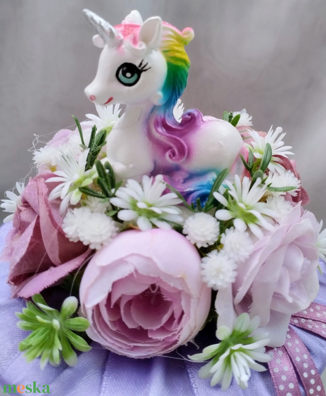 Unikornisos ovis ballagási csokor - otthon & életmód - virágdekoráció - virágok - virágcsokor - Meska.hu