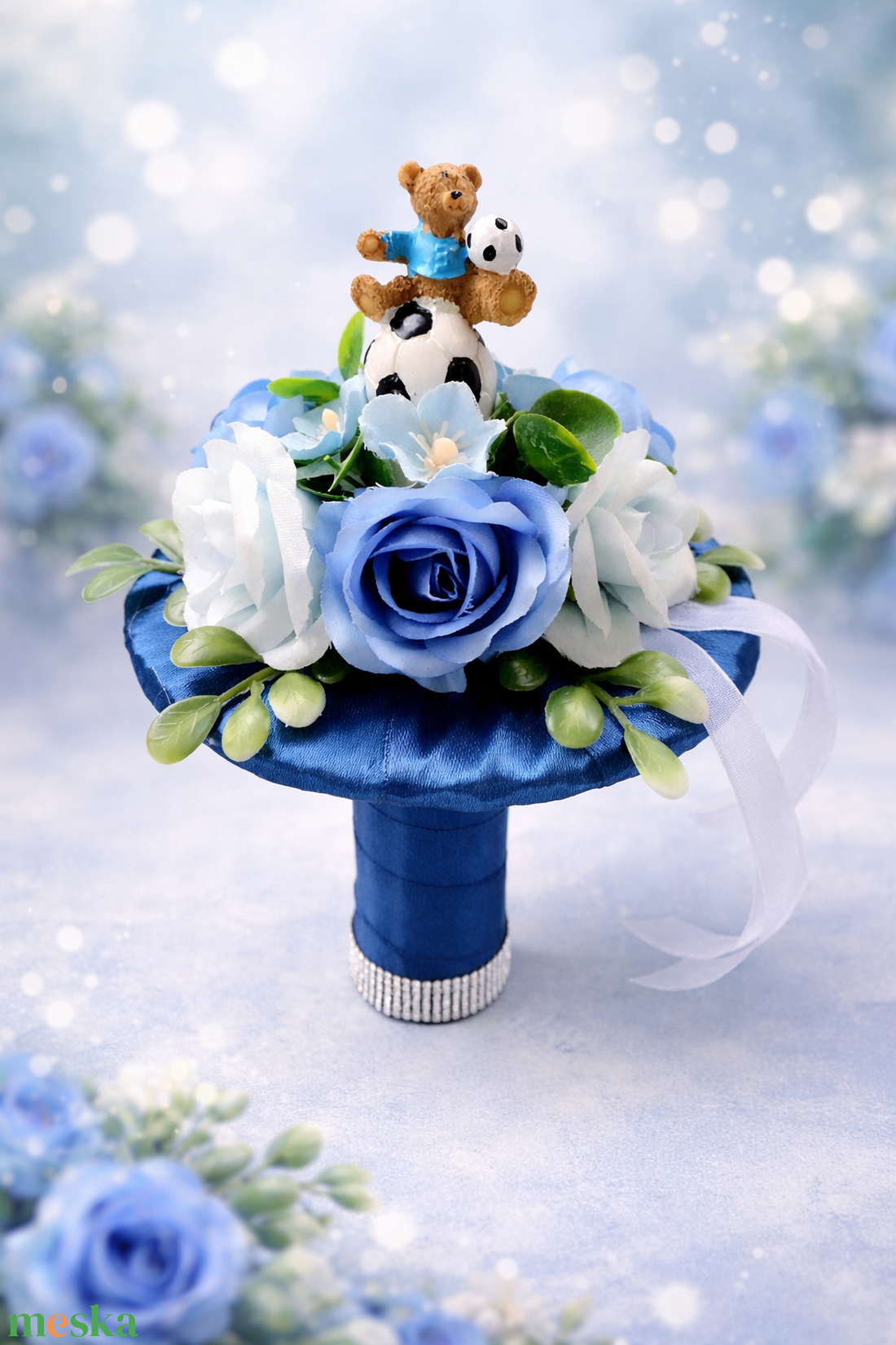 Foci macis ovis ballagási csokor  - otthon & életmód - virágdekoráció - virágok - virágcsokor - Meska.hu