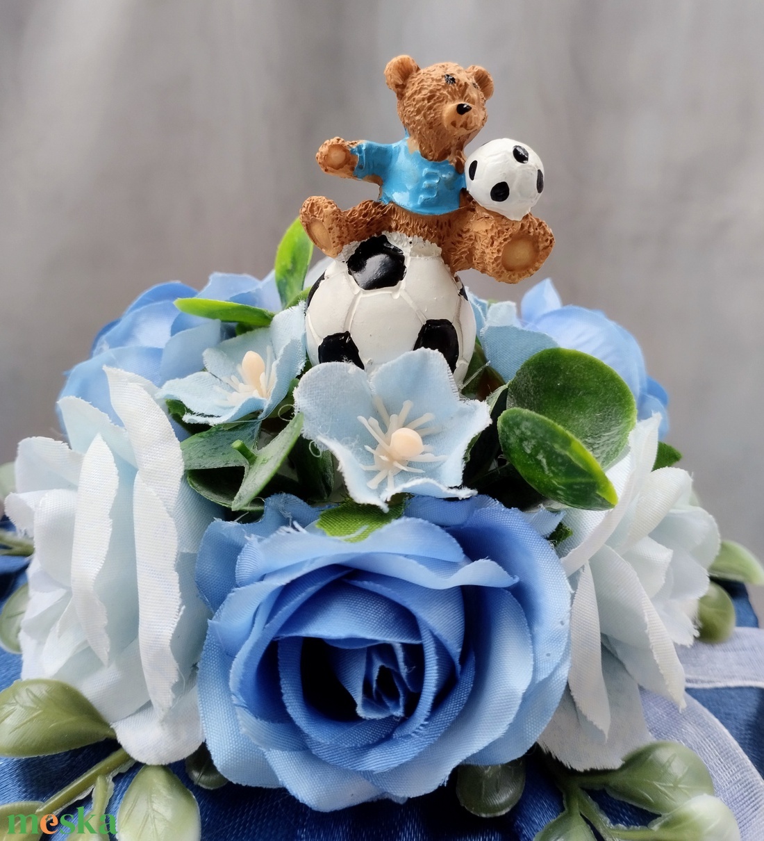 Foci macis ovis ballagási csokor  - otthon & életmód - virágdekoráció - virágok - virágcsokor - Meska.hu