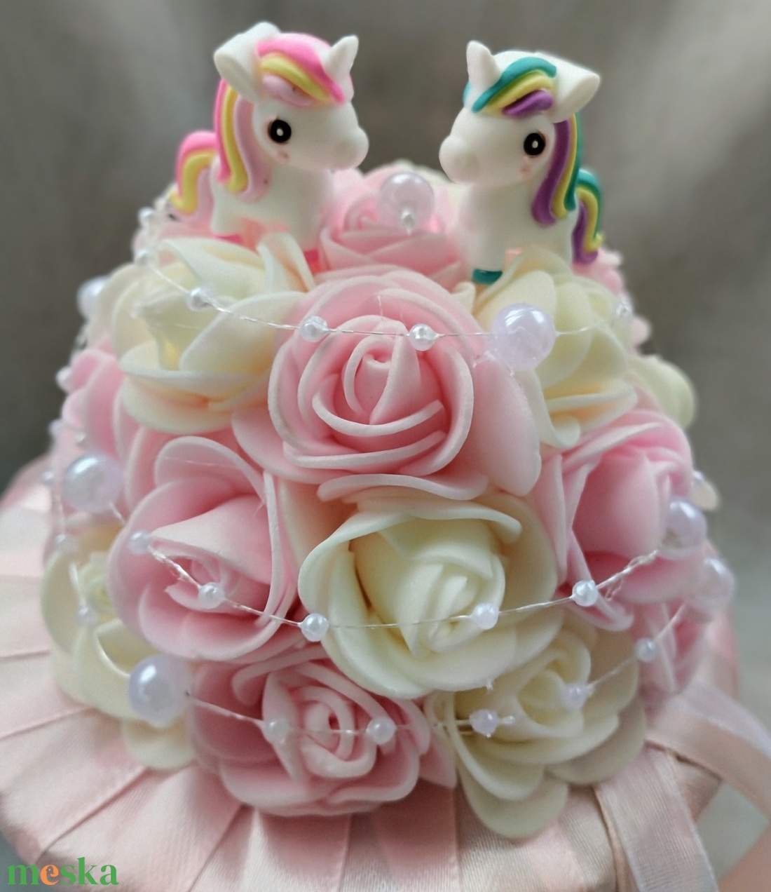 Habrózsás unikornisos ovis ballagási csokor  - otthon & életmód - virágdekoráció - virágok - virágcsokor - Meska.hu