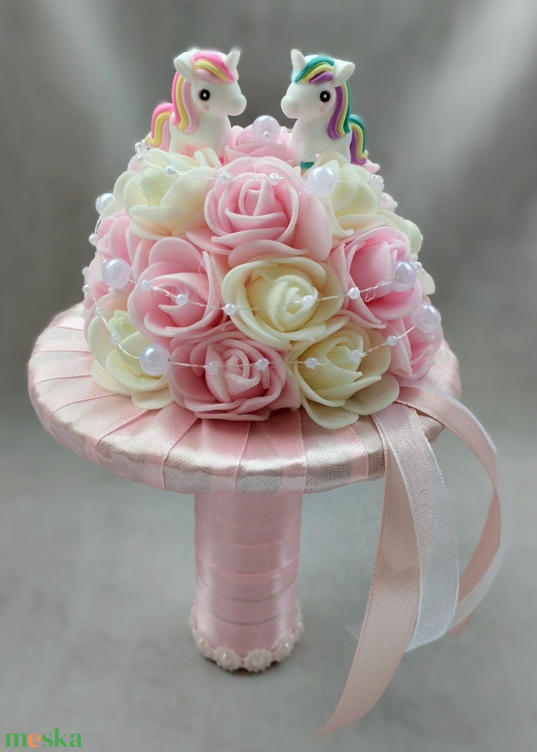 Habrózsás unikornisos ovis ballagási csokor  - otthon & életmód - virágdekoráció - virágok - virágcsokor - Meska.hu