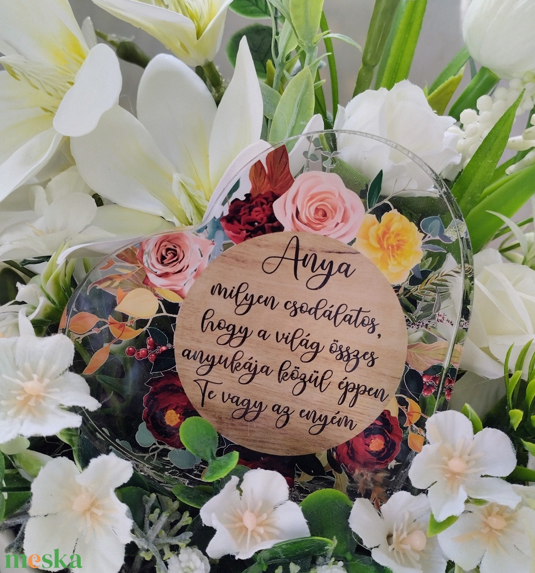 Fehér magnólia álom asztaldísz  - otthon & életmód - dekoráció - asztal és polc dekoráció - asztaldísz - Meska.hu