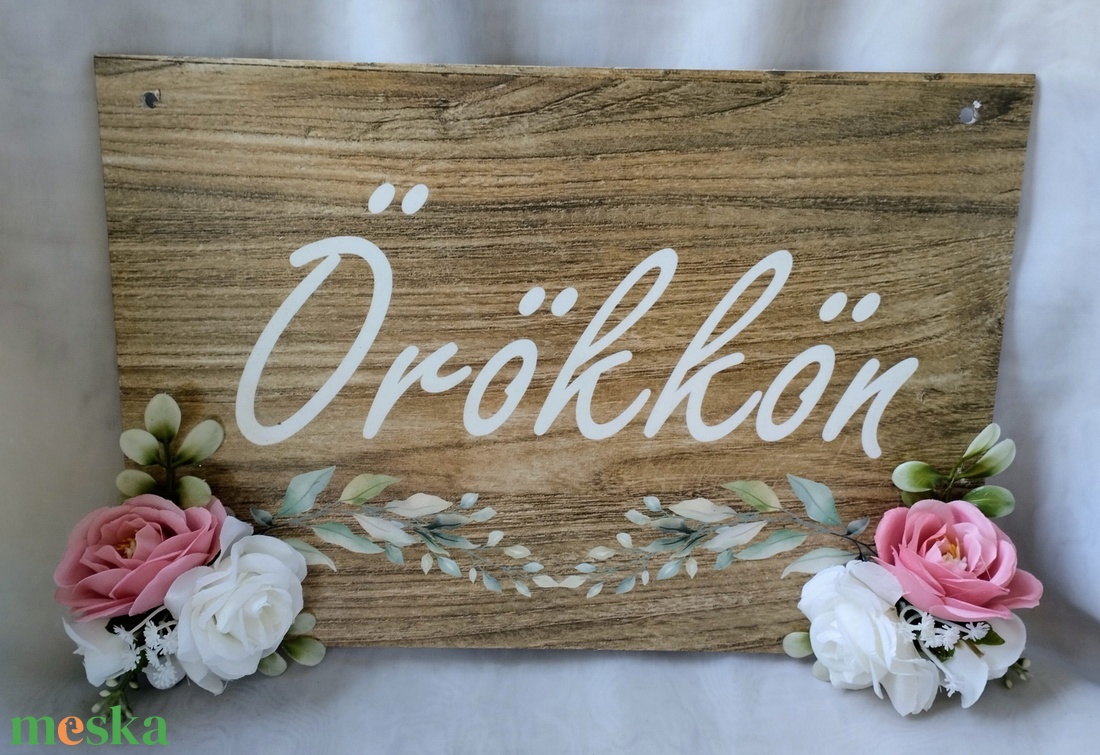 Örökkön Örökké fa tábla szett - esküvő - dekoráció - esküvői feliratok - Meska.hu