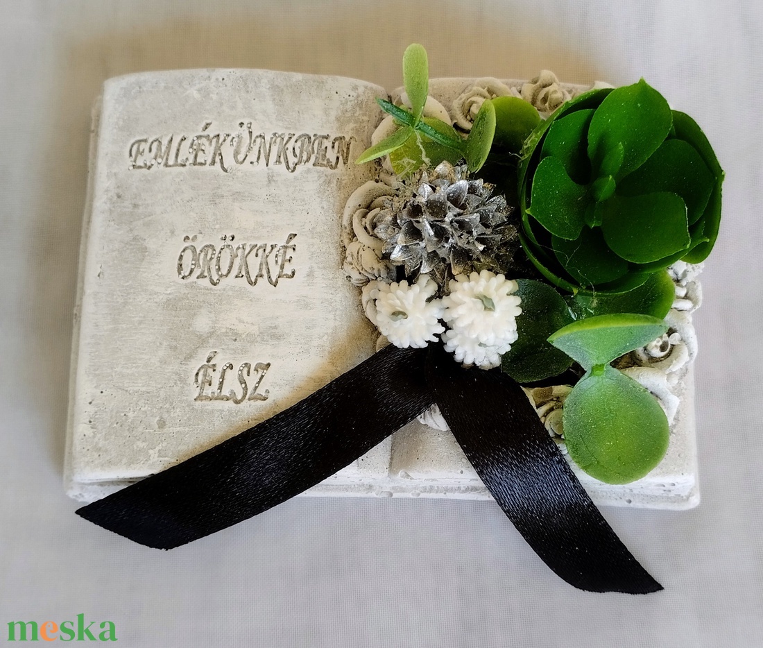 Mini könyv alakú sírdísz � - otthon & életmód - vallás - temetkezési tárgy - sírdísz, kegyeleti dísz - Meska.hu