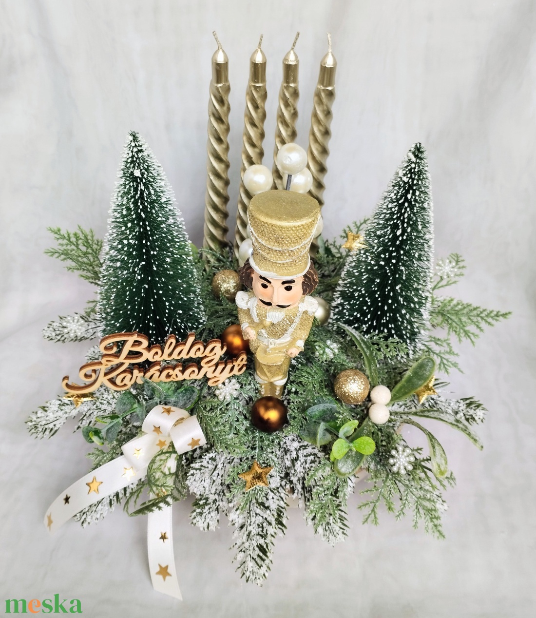Diótörős adventi asztaldísz - karácsony - adventi díszek - adventi asztaldísz - Meska.hu