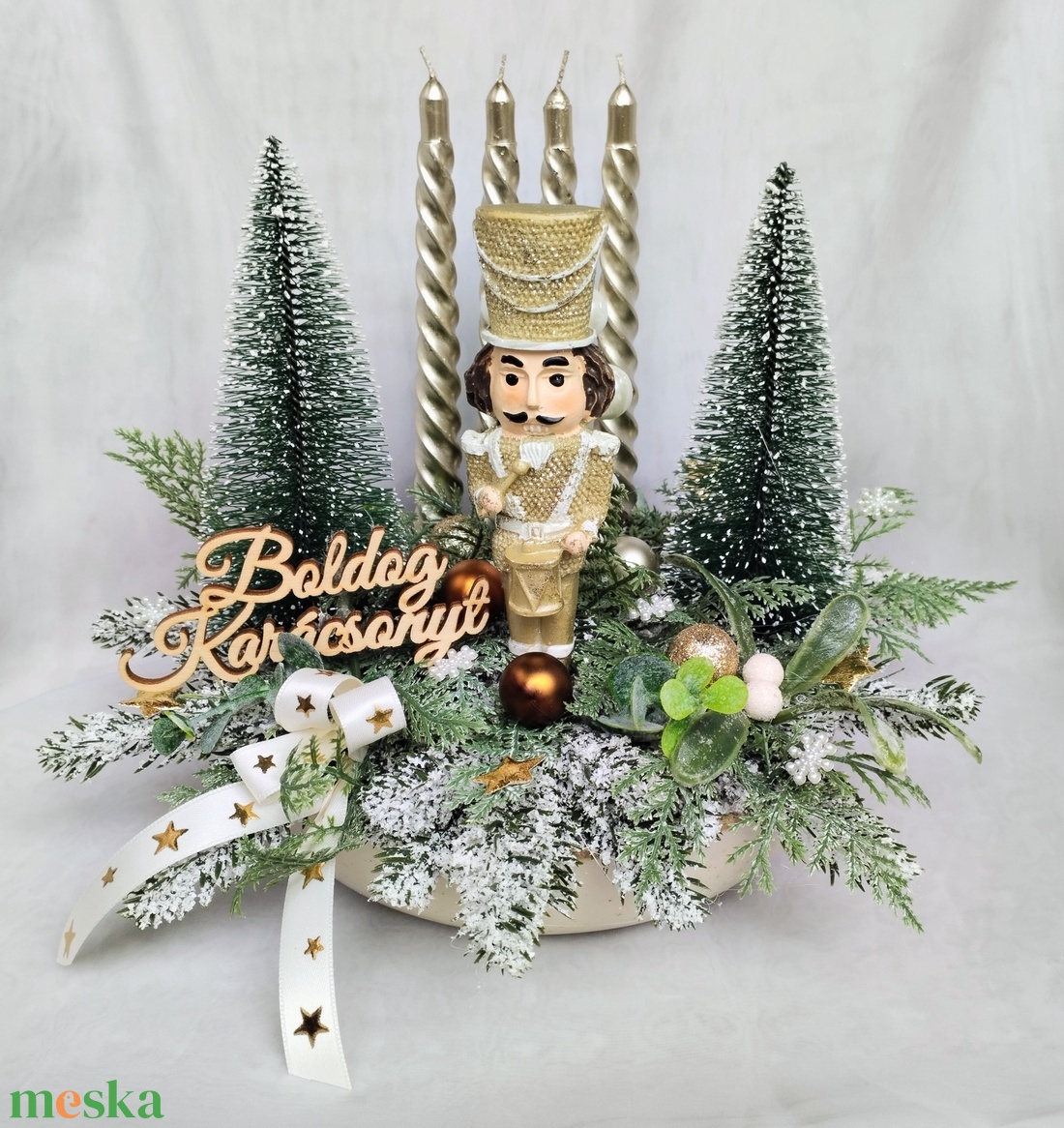 Diótörős adventi asztaldísz - karácsony - adventi díszek - adventi asztaldísz - Meska.hu