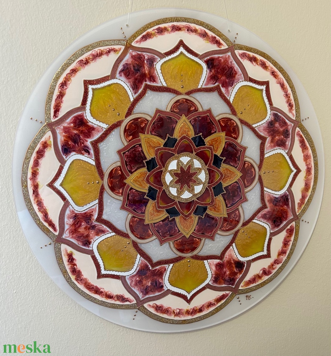 40 cm üvegfestett mandala - otthon & életmód - dekoráció - spiritualitás - mandala - Meska.hu 40 cm üvegfestett mandala - otthon & életmód - dekoráció - spiritualitás - mandala - Meska.hu