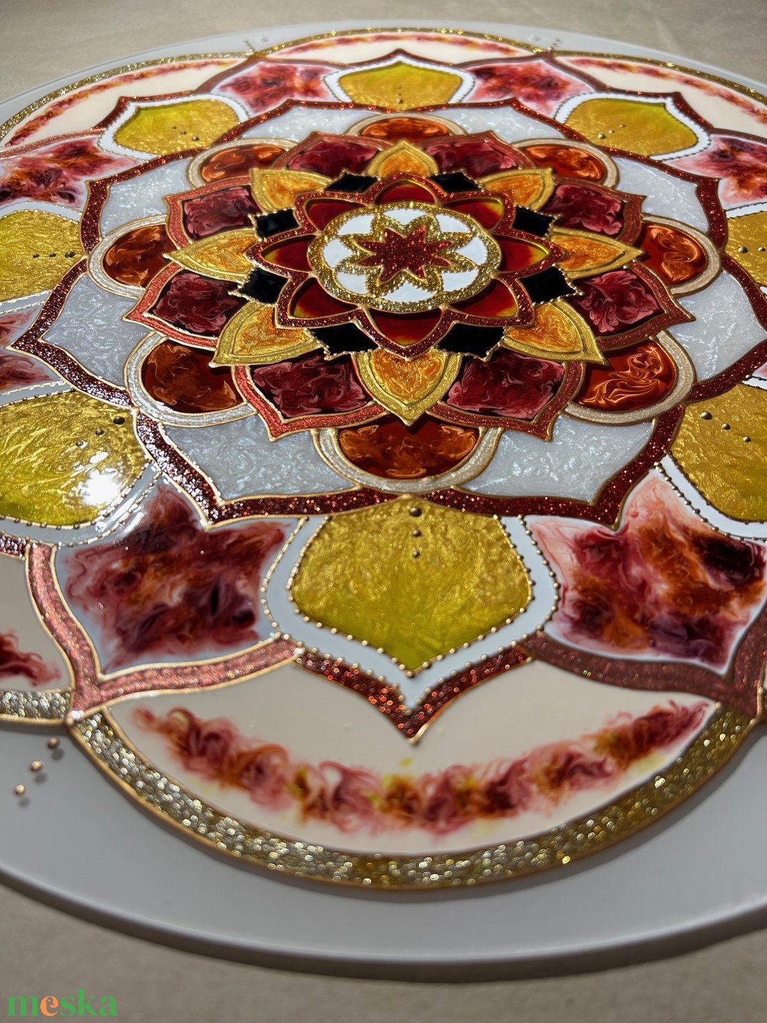 40 cm üvegfestett mandala - otthon & életmód - dekoráció - spiritualitás - mandala - Meska.hu 40 cm üvegfestett mandala - otthon & életmód - dekoráció - spiritualitás - mandala - Meska.hu