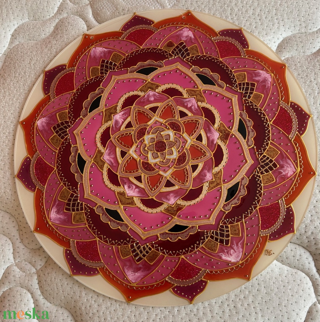 30 cm üvegfestett mandala - otthon & életmód - dekoráció - spiritualitás - mandala - Meska.hu 30 cm üvegfestett mandala - otthon & életmód - dekoráció - spiritualitás - mandala - Meska.hu