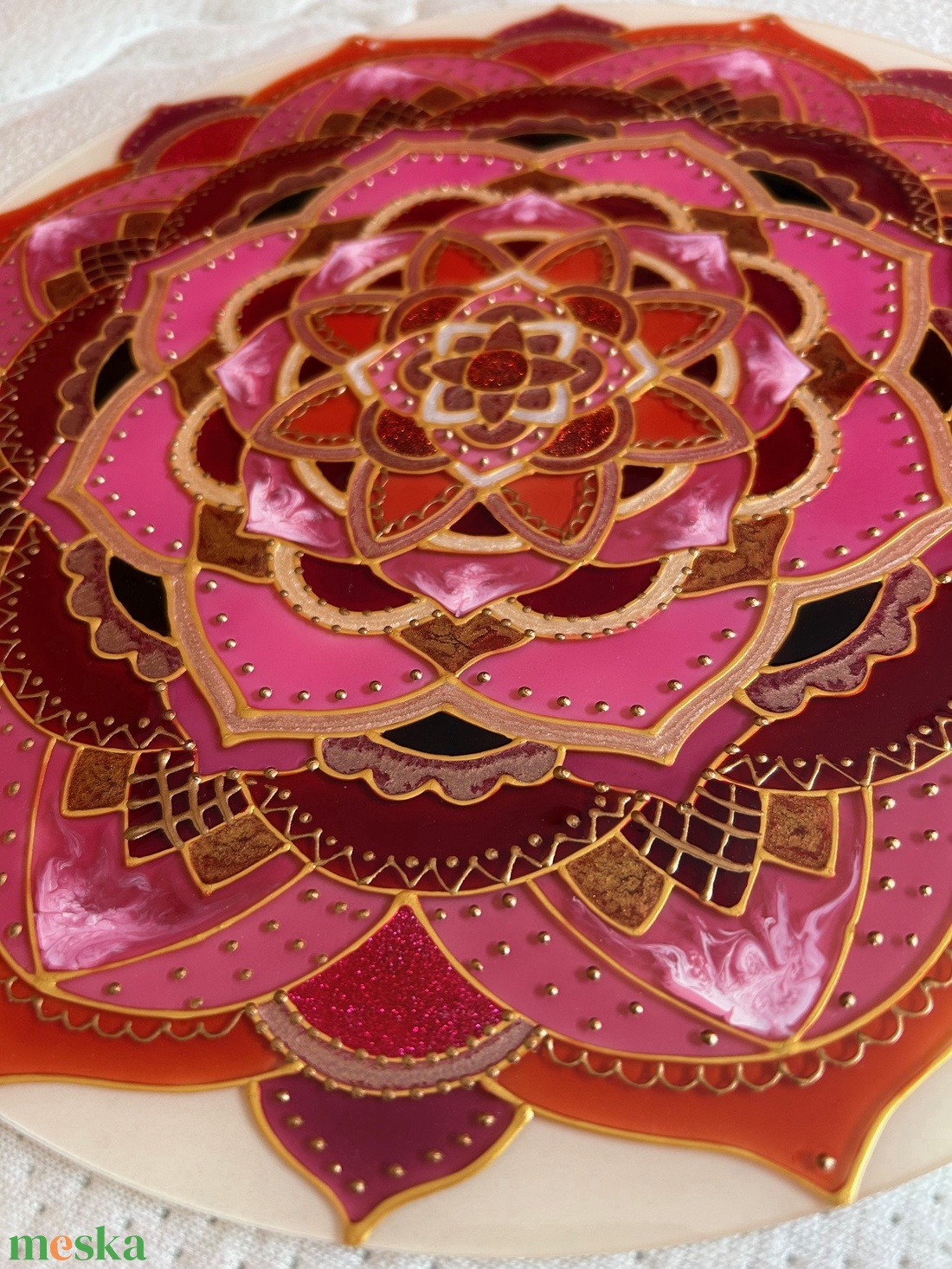 30 cm üvegfestett mandala - otthon & életmód - dekoráció - spiritualitás - mandala - Meska.hu 30 cm üvegfestett mandala - otthon & életmód - dekoráció - spiritualitás - mandala - Meska.hu