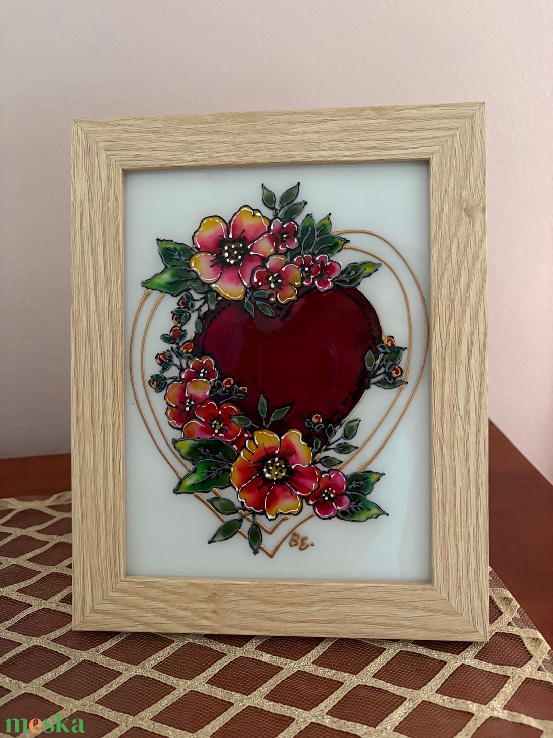 Üvegfestett keretes kép - otthon & életmód - dekoráció - kép & falikép - üvegkép - Meska.hu