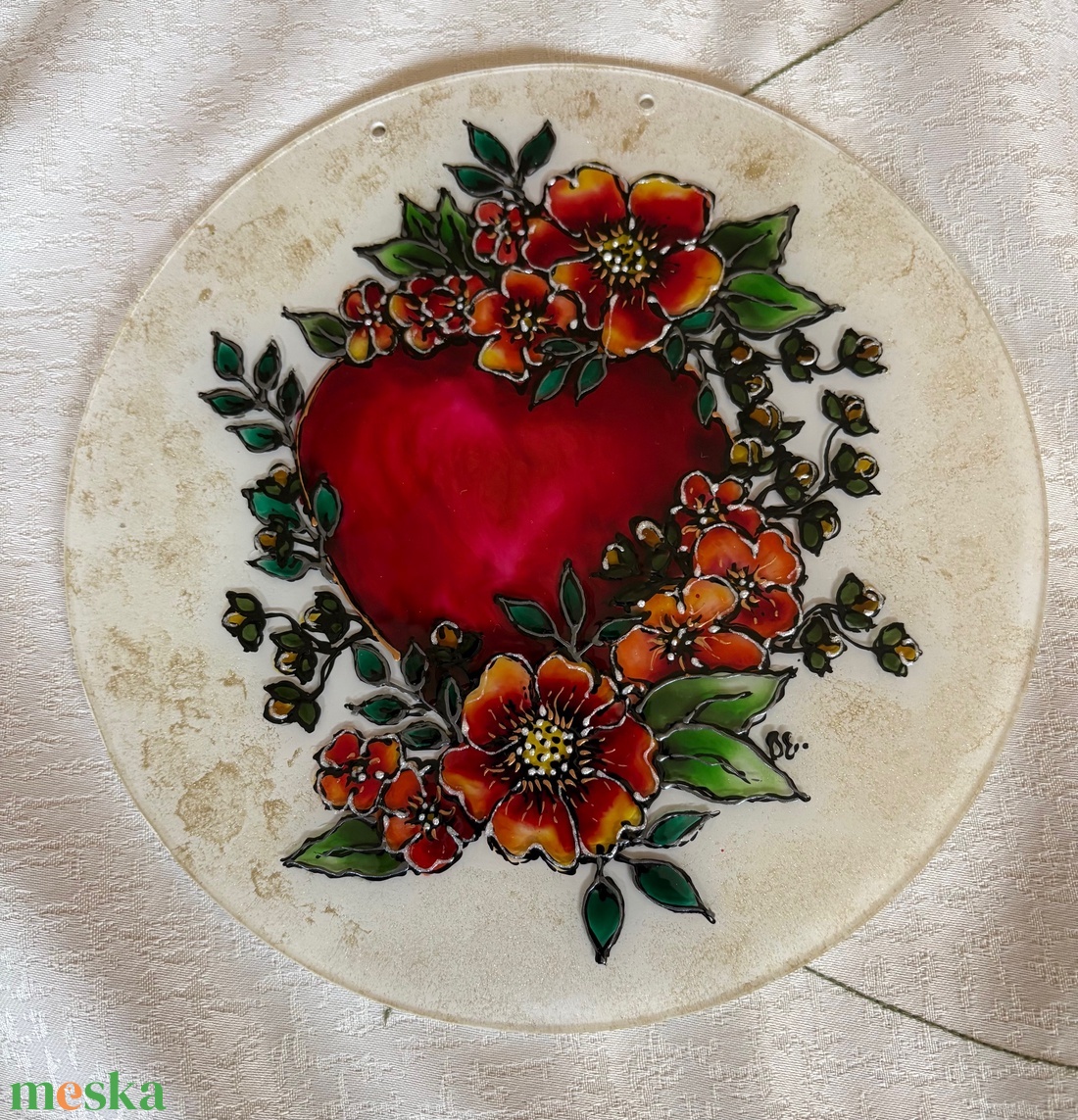 Üvegfestett falikép - otthon & életmód - dekoráció - dísztárgy - Meska.hu