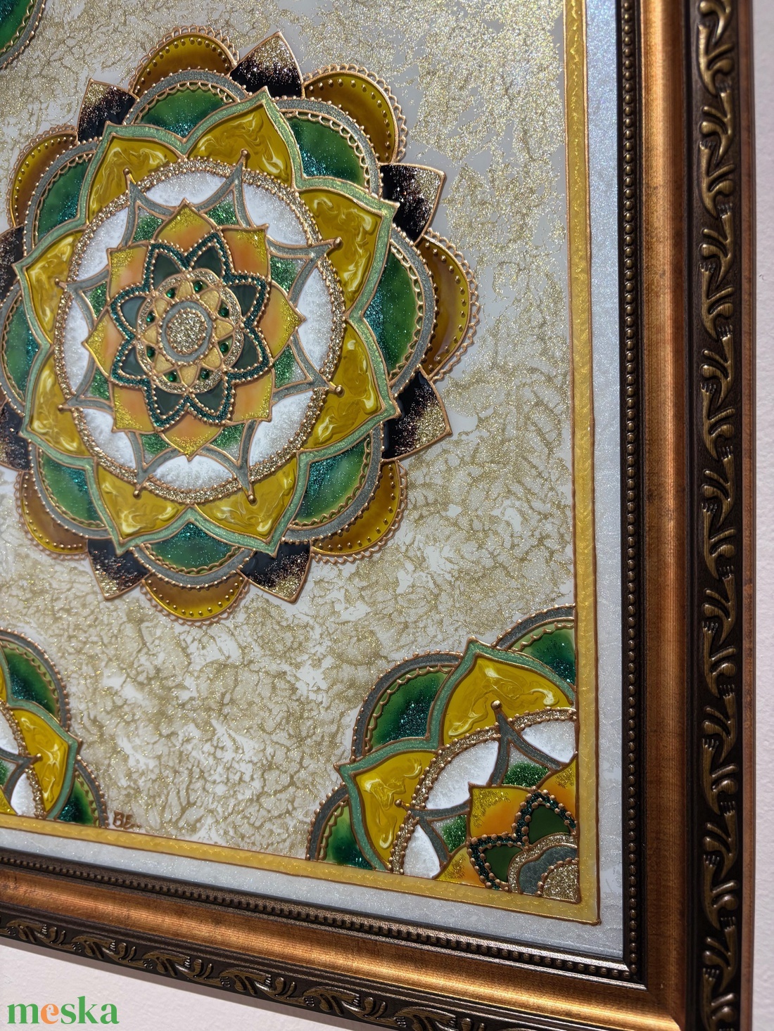 Királyi harmónia elegáns, keretezett mandala - otthon & életmód - dekoráció - spiritualitás - mandala - Meska.hu
