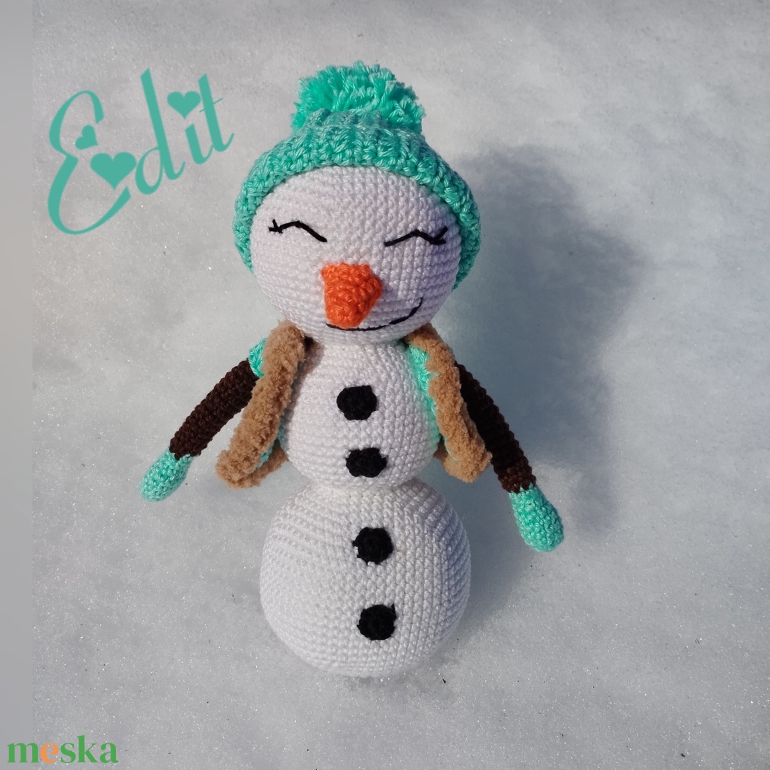 Fázós hóember - játék & sport - plüssállat & játékfigura - más figura - Meska.hu