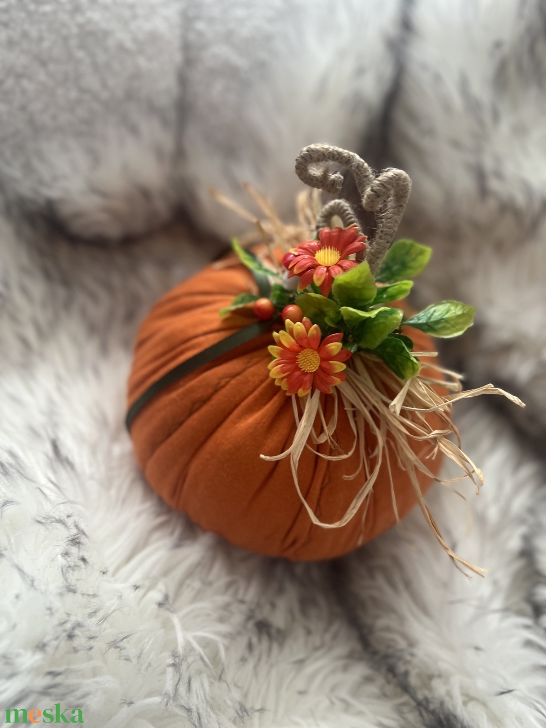 Őszi tök dekoráció - kellékek & szerszámok - dekorációs kellékek - őszi dekor - őszi dekortök - Meska.hu