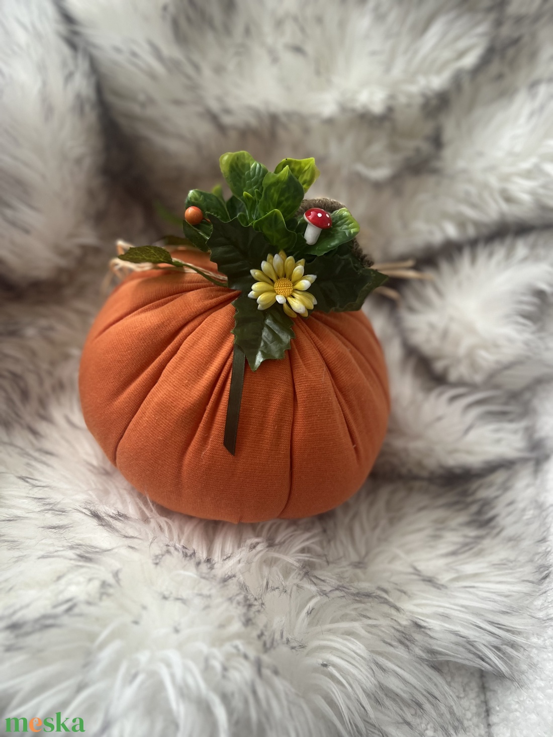 Őszi tök dekoráció - kellékek & szerszámok - dekorációs kellékek - őszi dekor - őszi dekortök - Meska.hu