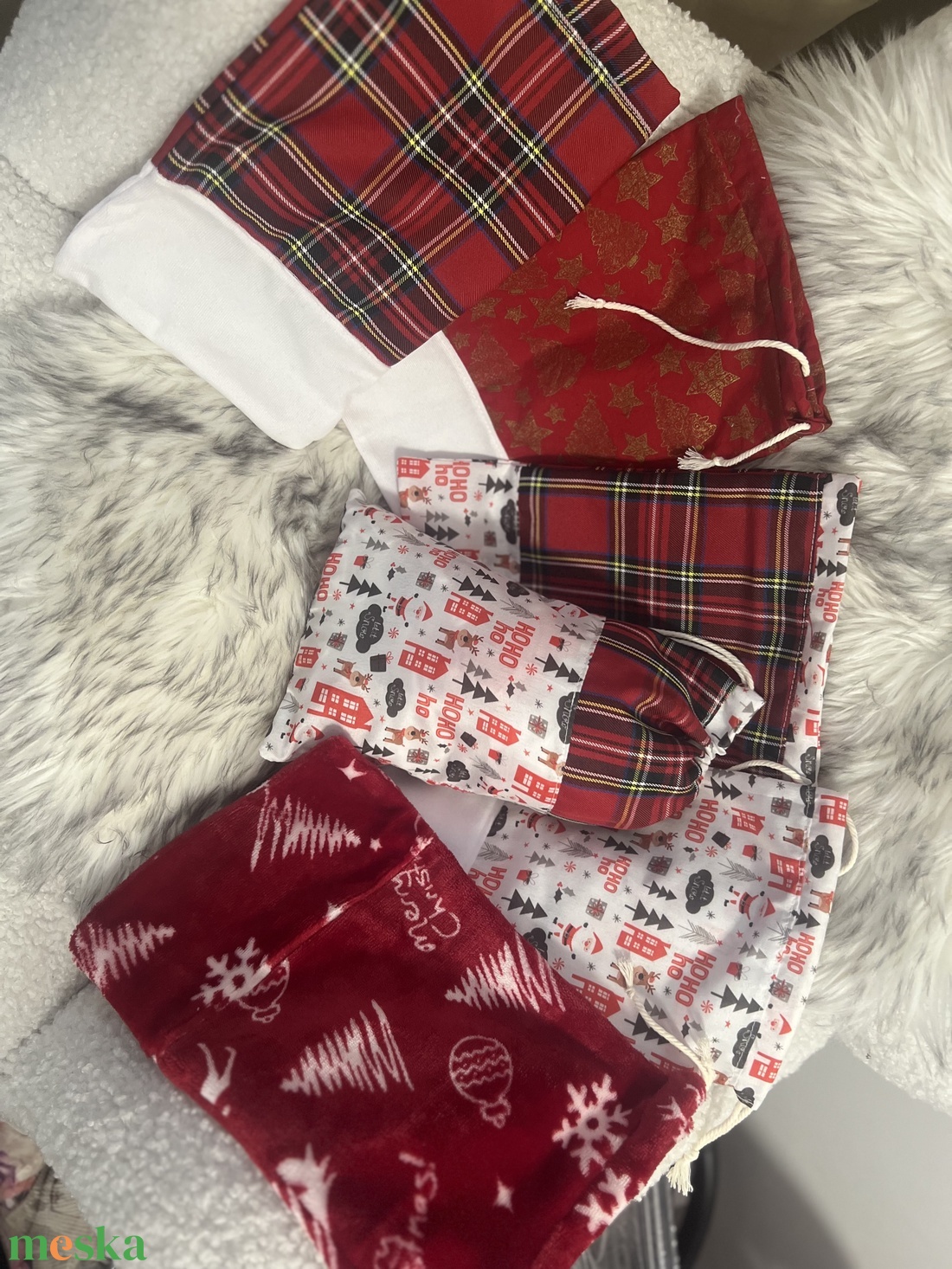 Mikulás zsák - karácsony - mikulás - mikulás zsák - Meska.hu