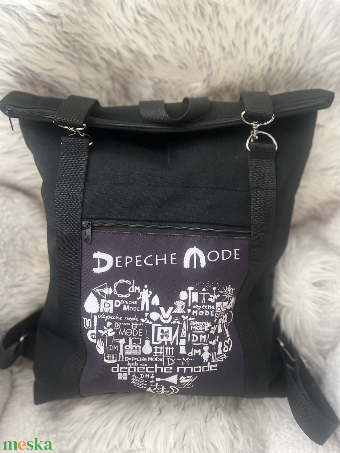 Roll-top hátizsák - táska & tok - hátizsák - roll top hátizsák - Meska.hu