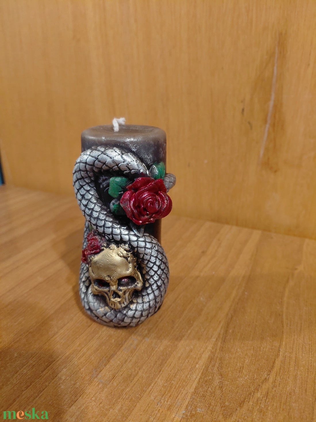 Kigyós gyertya - otthon & életmód - gyertya, illat, aroma - mécses és mécsestartó - Meska.hu