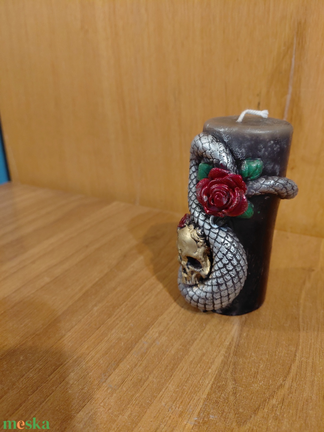 Kigyós gyertya - otthon & életmód - gyertya, illat, aroma - mécses és mécsestartó - Meska.hu