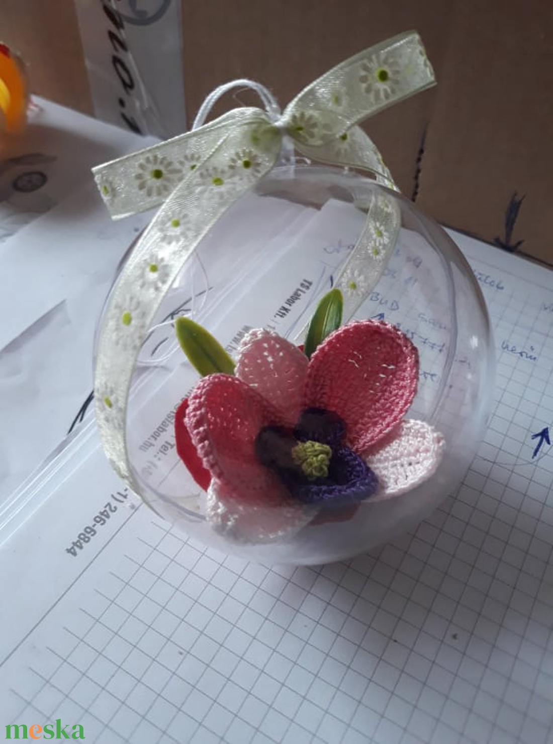 orchidea gömb - esküvő - emlék & ajándék - köszönőajándék - Meska.hu