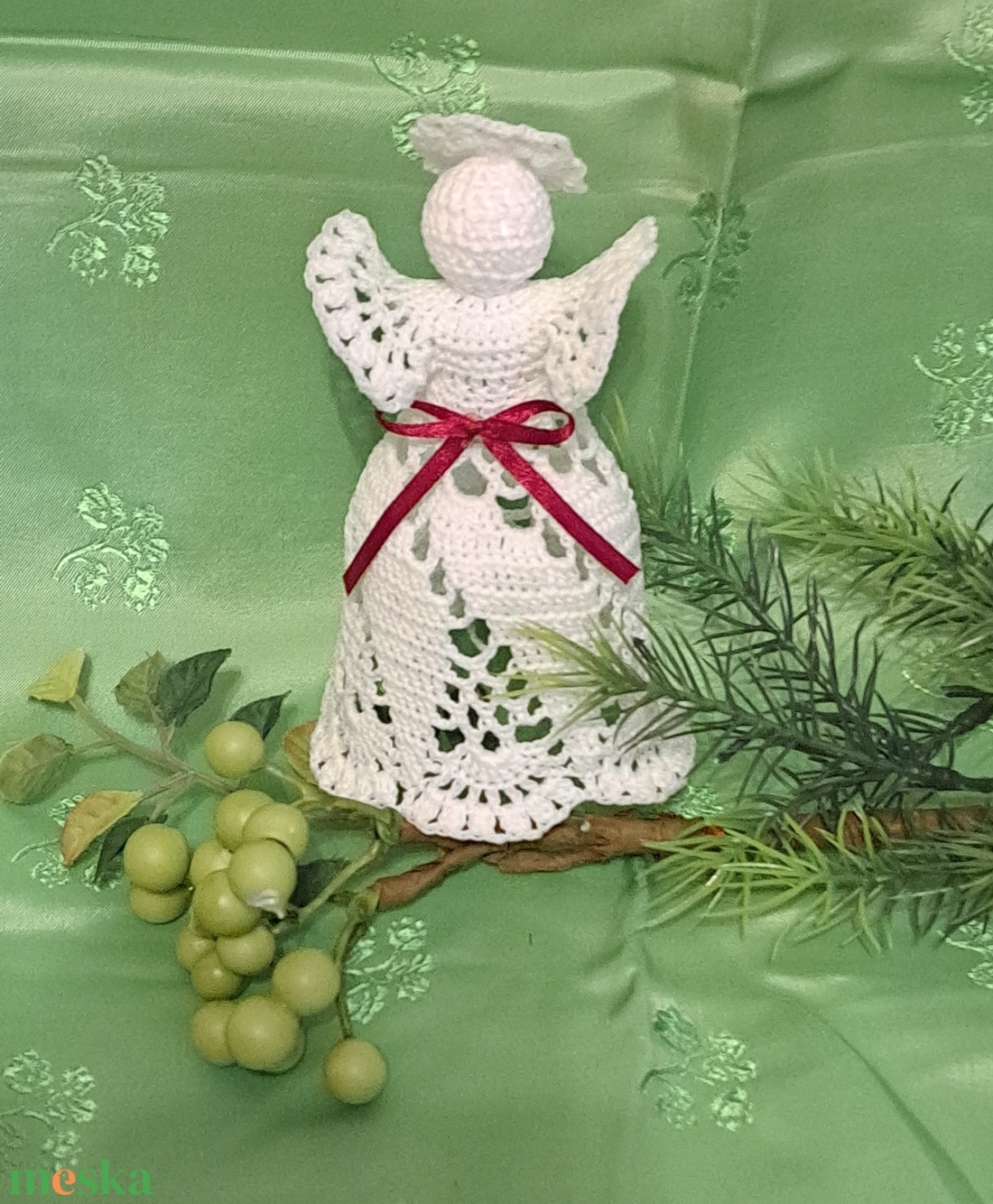 Horgolt karácsonyi szett angyal és harang - - Meska.hu Horgolt karácsonyi szett angyal és harang - - Meska.hu