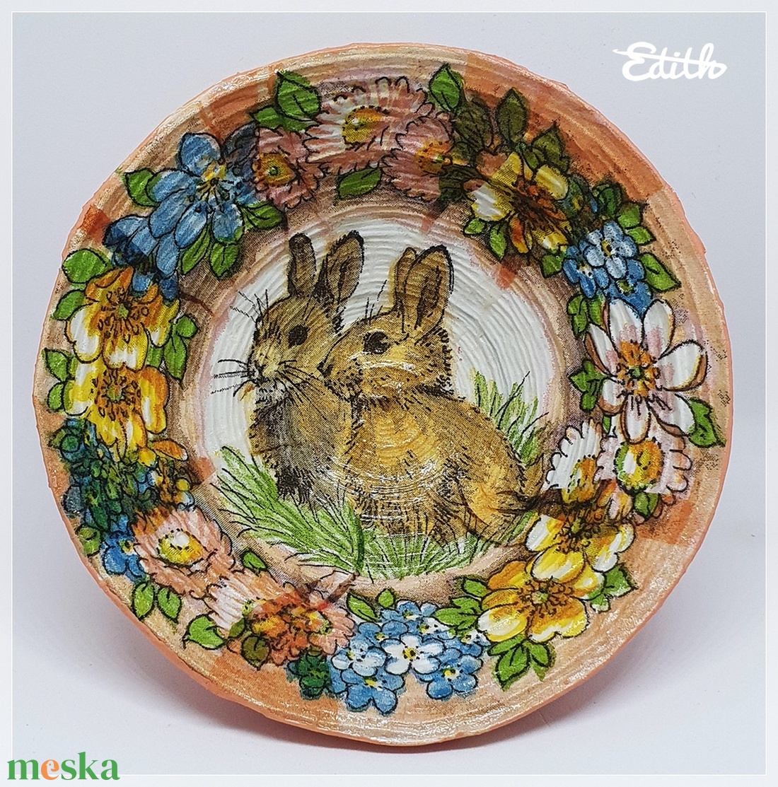 Nyuszis tál 3 lábbal -  - Meska.hu