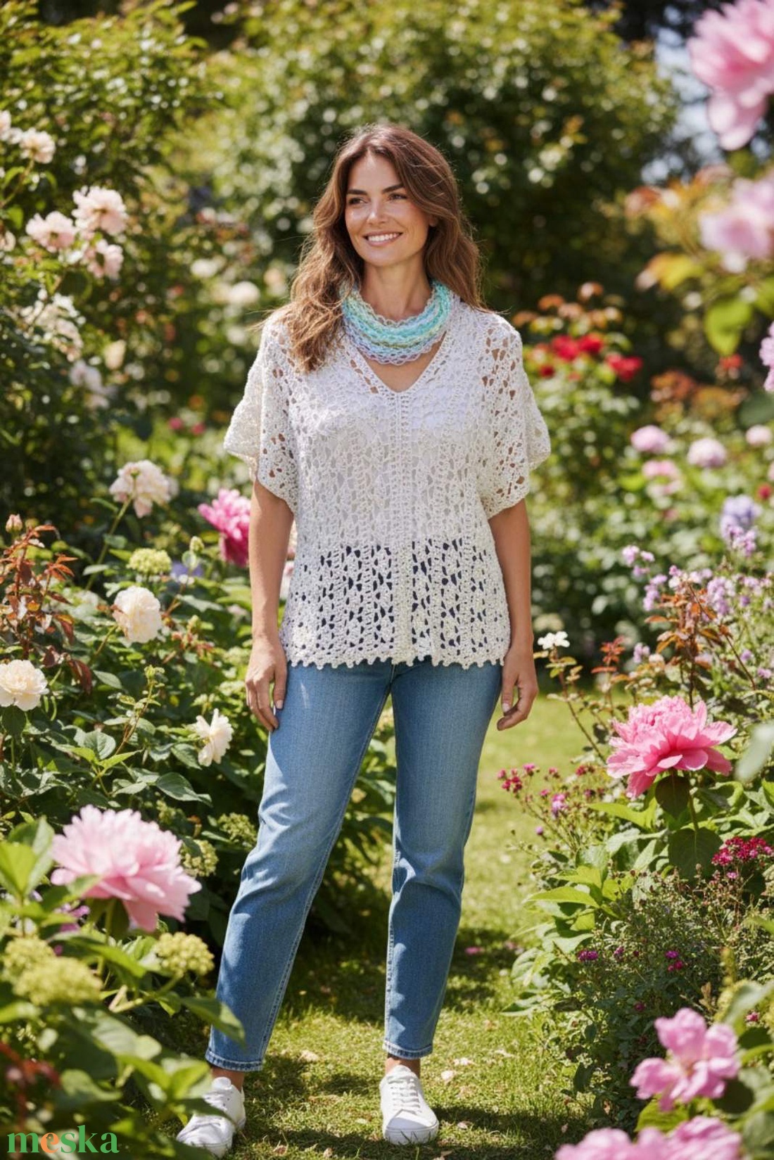 EDO � Pastel Breeze horgolt felső - ruha & divat - női ruha - blúz - Meska.hu