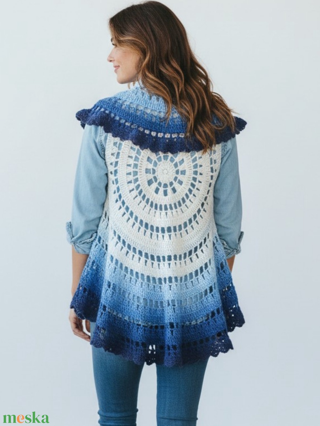 EDO � Harmony Mandala horgolt körmellény - ruha & divat - női ruha - mellény - Meska.hu