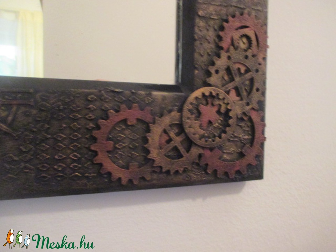 Steampunk Falitükör 40 x 26 cm. - - Meska.hu Steampunk Falitükör 40 x 26 cm. - - Meska.hu