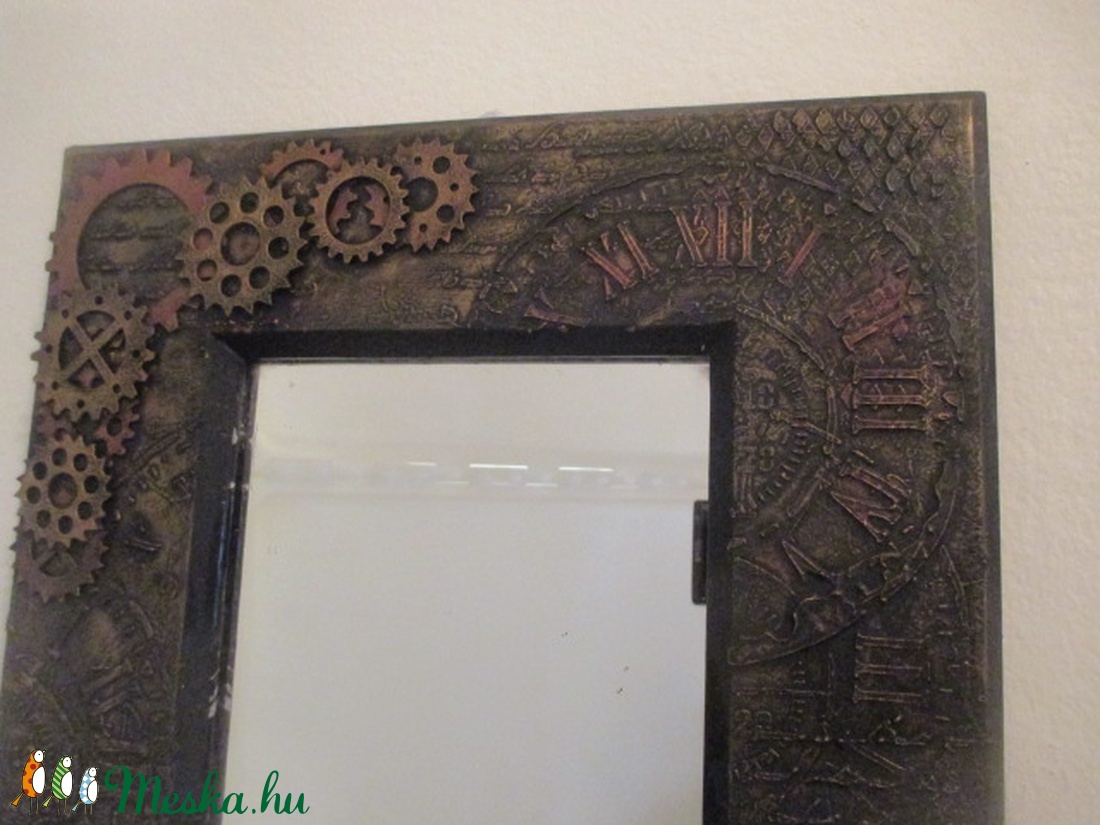 Steampunk Falitükör 40 x 26 cm. - - Meska.hu Steampunk Falitükör 40 x 26 cm. - - Meska.hu