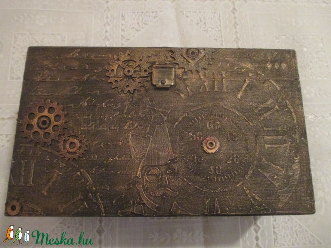 Staempunk díszdoboz 19,5 x 12 x 7,5 cm. - - Meska.hu Staempunk díszdoboz 19,5 x 12 x 7,5 cm. - - Meska.hu