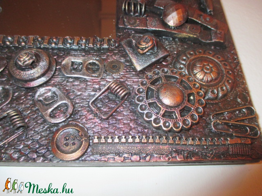 Steampunk falitükör,falikép 25 x 25 cm. - - Meska.hu Steampunk falitükör,falikép 25 x 25 cm. - - Meska.hu