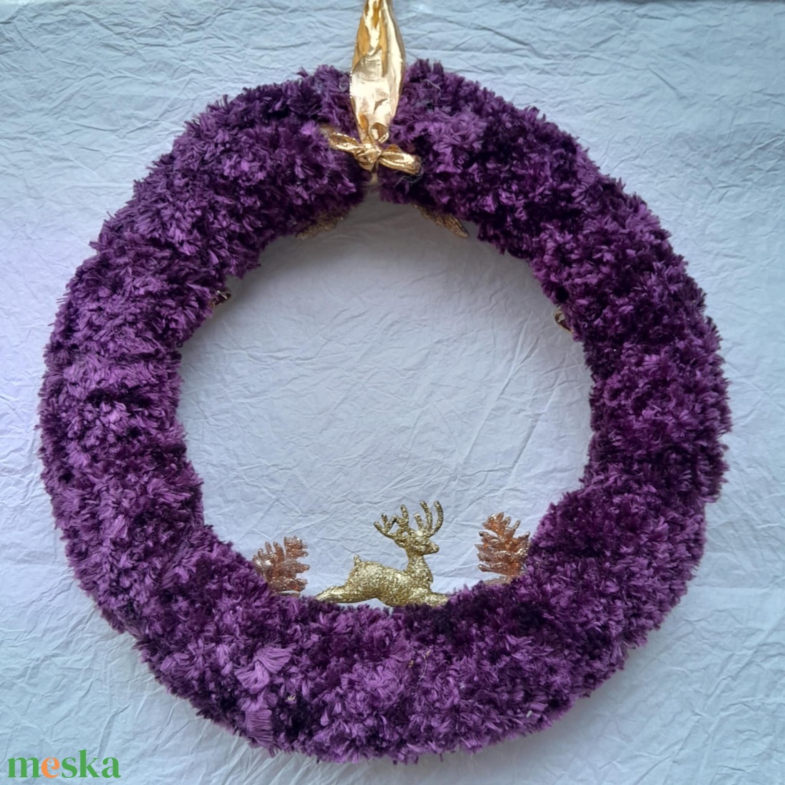 Karácsonyi ajtódísz.38 cm  - karácsony - karácsonyi lakásdekoráció - karácsonyi ajtódíszek - Meska.hu