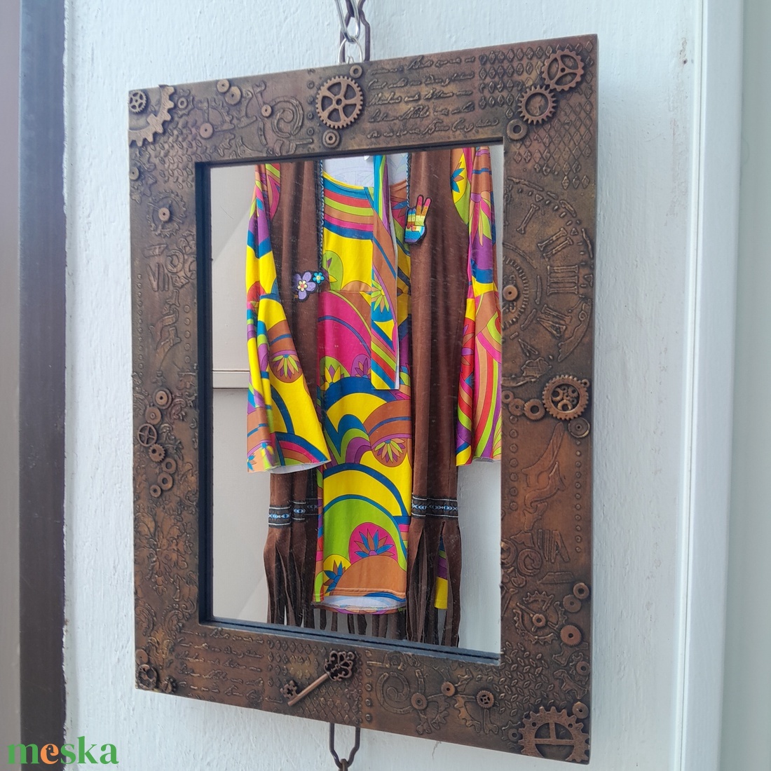  Steampunk tükör,képkeret. 40 x 30 cm. - otthon & életmód - dekoráció - tükör - Meska.hu