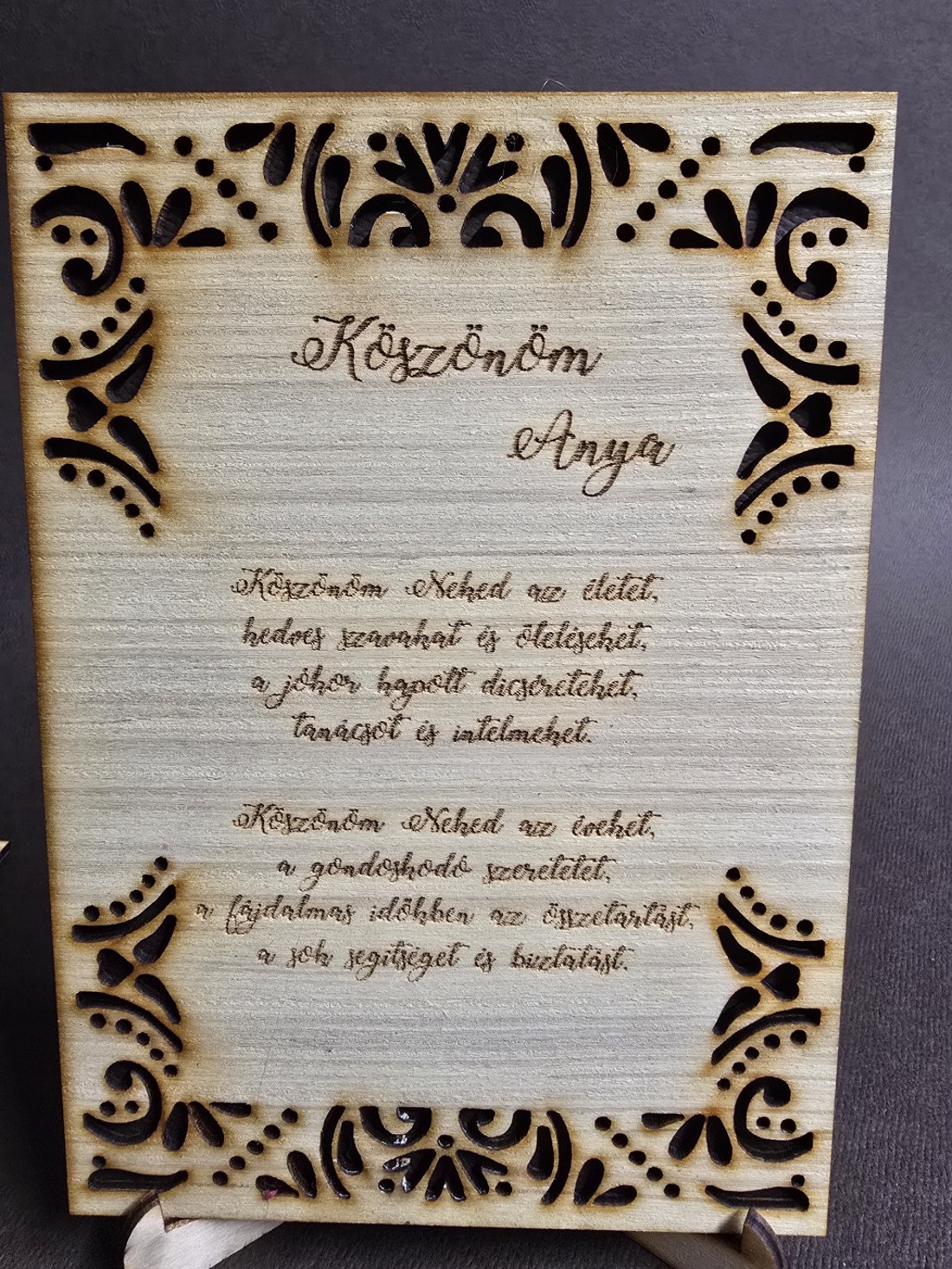 Esküvői szülőköszöntő tábla- Édesanyáknak - esküvő - emlék & ajándék - szülőköszöntő ajándék - Meska.hu