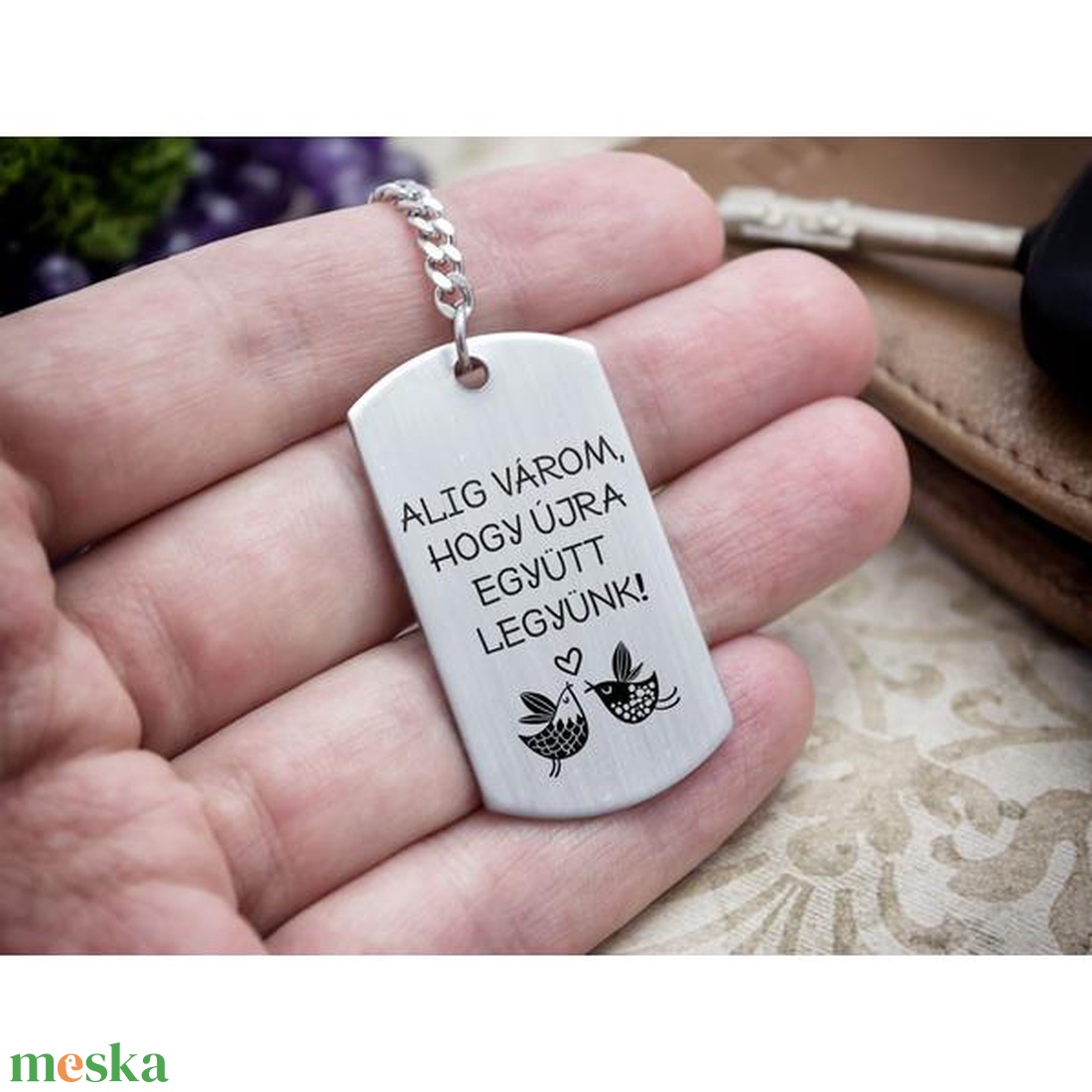 Újra együtt acél medálos kulcstartó - táska & tok - kulcstartó & táskadísz - kulcstartó - Meska.hu Újra együtt acél medálos kulcstartó - táska & tok - kulcstartó & táskadísz - kulcstartó - Meska.hu