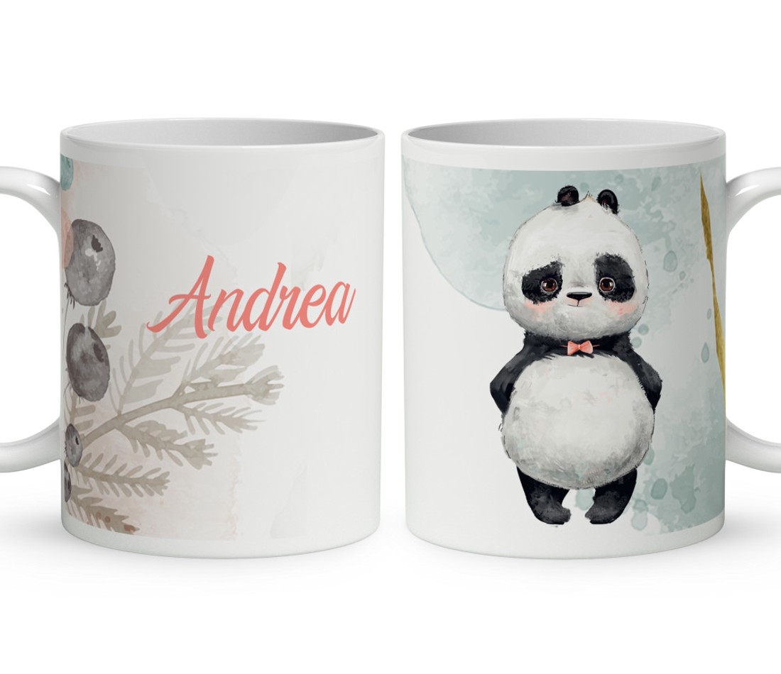 Kérd a neveddel - Édes kis panda mintás bögre - otthon & életmód - konyhafelszerelés, tálalás - tálalás - bögre & csésze - Meska.hu