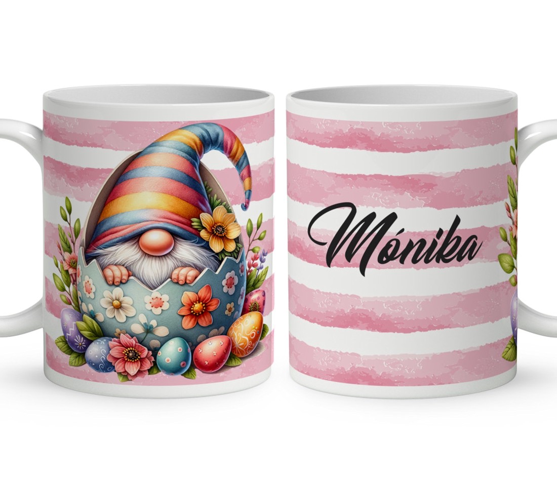 Névvel kérhető - Húsvéti tojásban cuki manó mintás bögre - otthon & életmód - konyhafelszerelés, tálalás - tálalás - bögre & csésze - Meska.hu