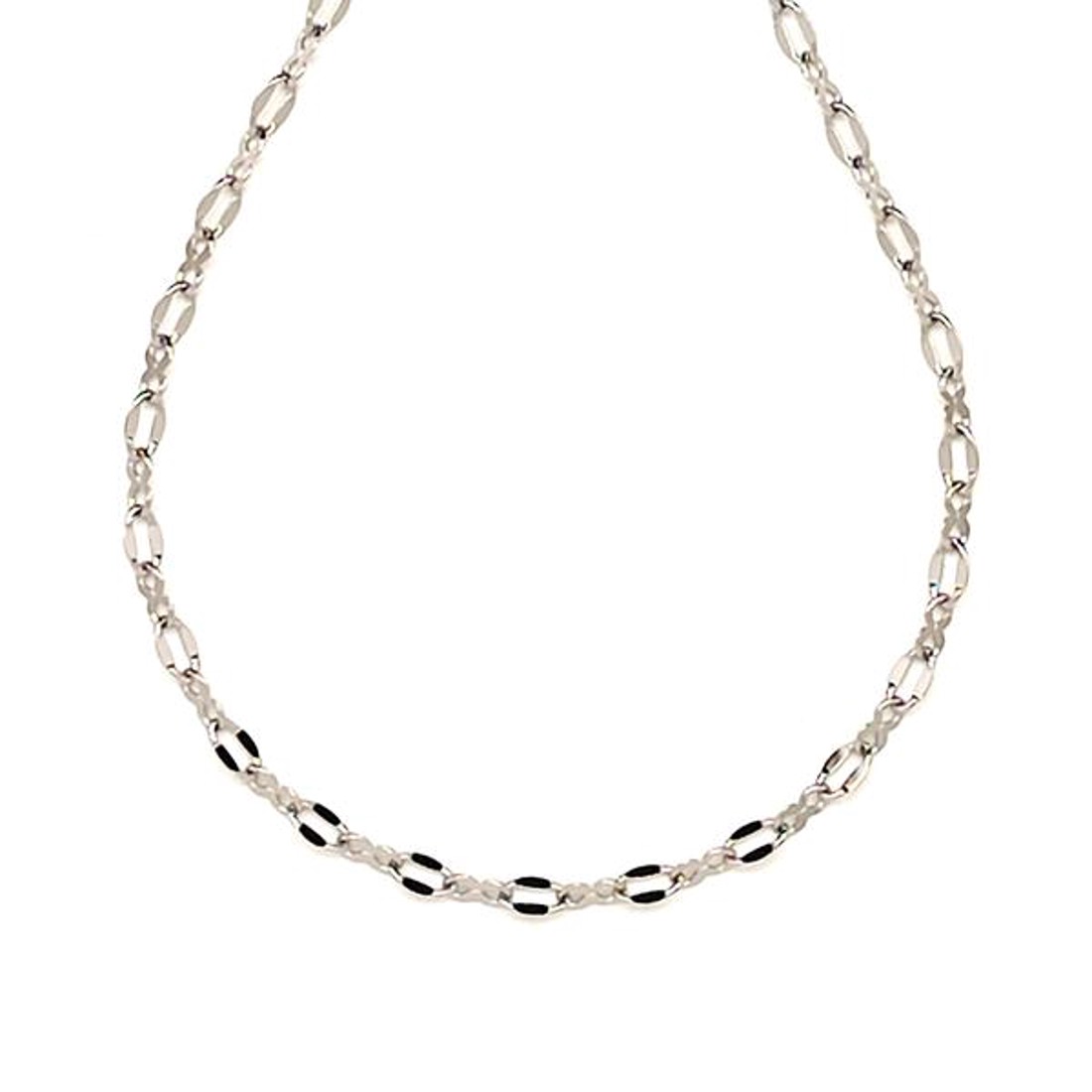 Orvosi acél ezüstszínű gyöngyszem lánc 45 cm - ékszer - nyaklánc - Meska.hu