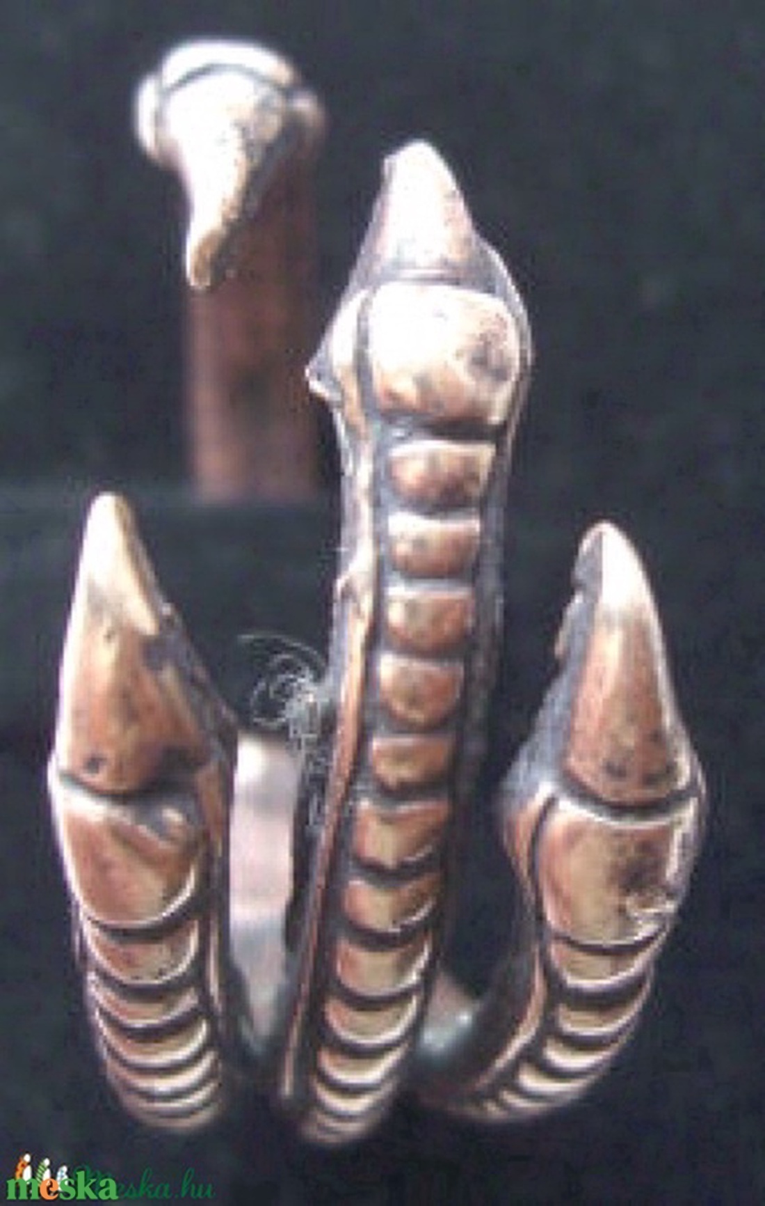 Sólyomláb gyűrű - antikolt bronz - ékszer - gyűrű - figurális gyűrű - Meska.hu