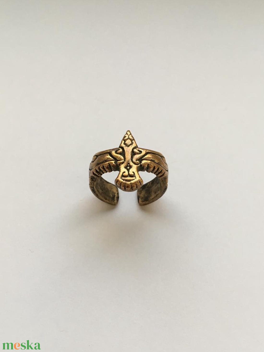 Táltos-Sólyom gyűrű - antikolt bronz - ékszer - gyűrű - figurális gyűrű - Meska.hu Táltos-Sólyom gyűrű - antikolt bronz - ékszer - gyűrű - figurális gyűrű - Meska.hu