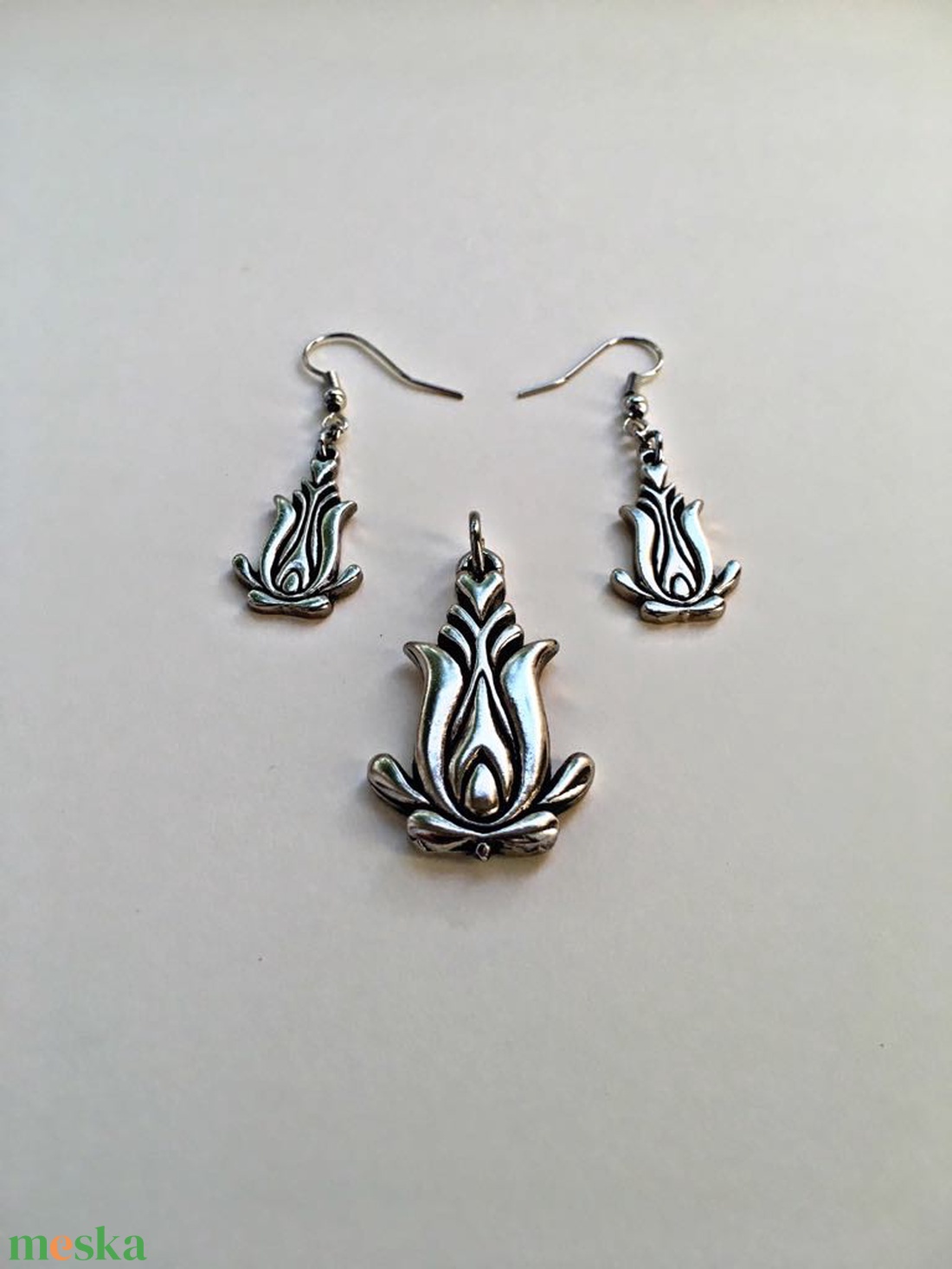 Székely Tulipán medál és fülbevaló szett - ékszer - ékszerszett - Meska.hu