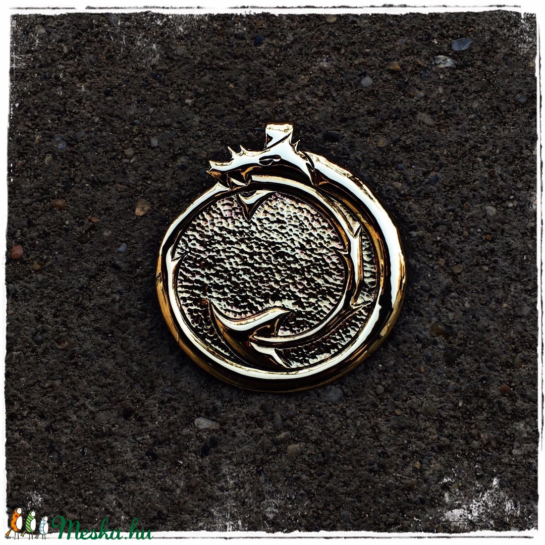 Uroborosz amulett - ékszer - nyaklánc - medál - Meska.hu