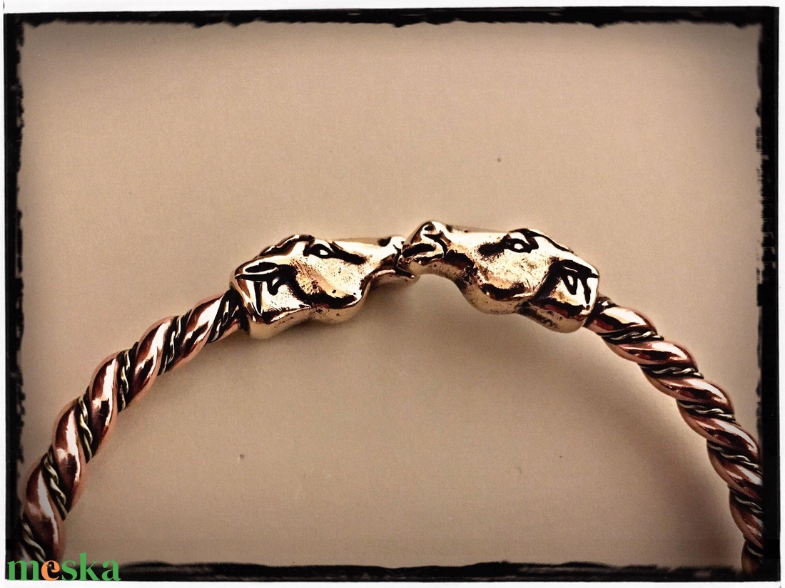 Lófejes sodrott karkötő - ékszer - karkötő - karperec - Meska.hu