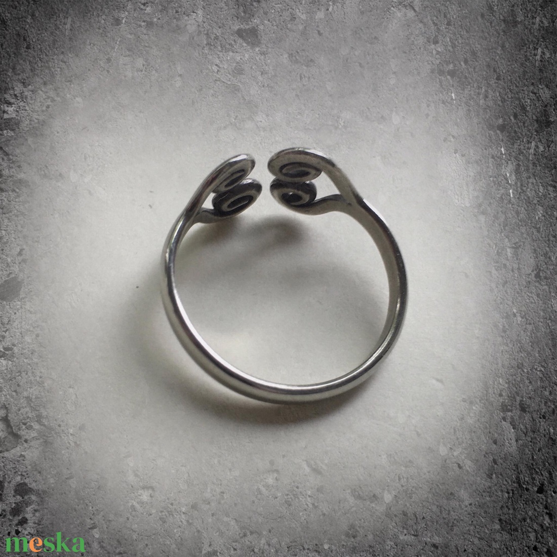 Dupla szives gyűrű - ékszer - gyűrű - figurális gyűrű - Meska.hu