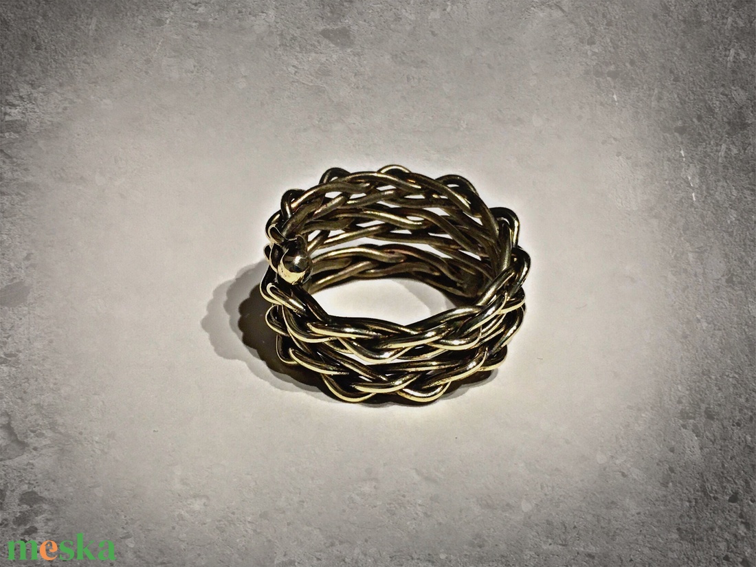 Extrém gyűrű - sárgaréz - ékszer - gyűrű - kerek gyűrű - Meska.hu
