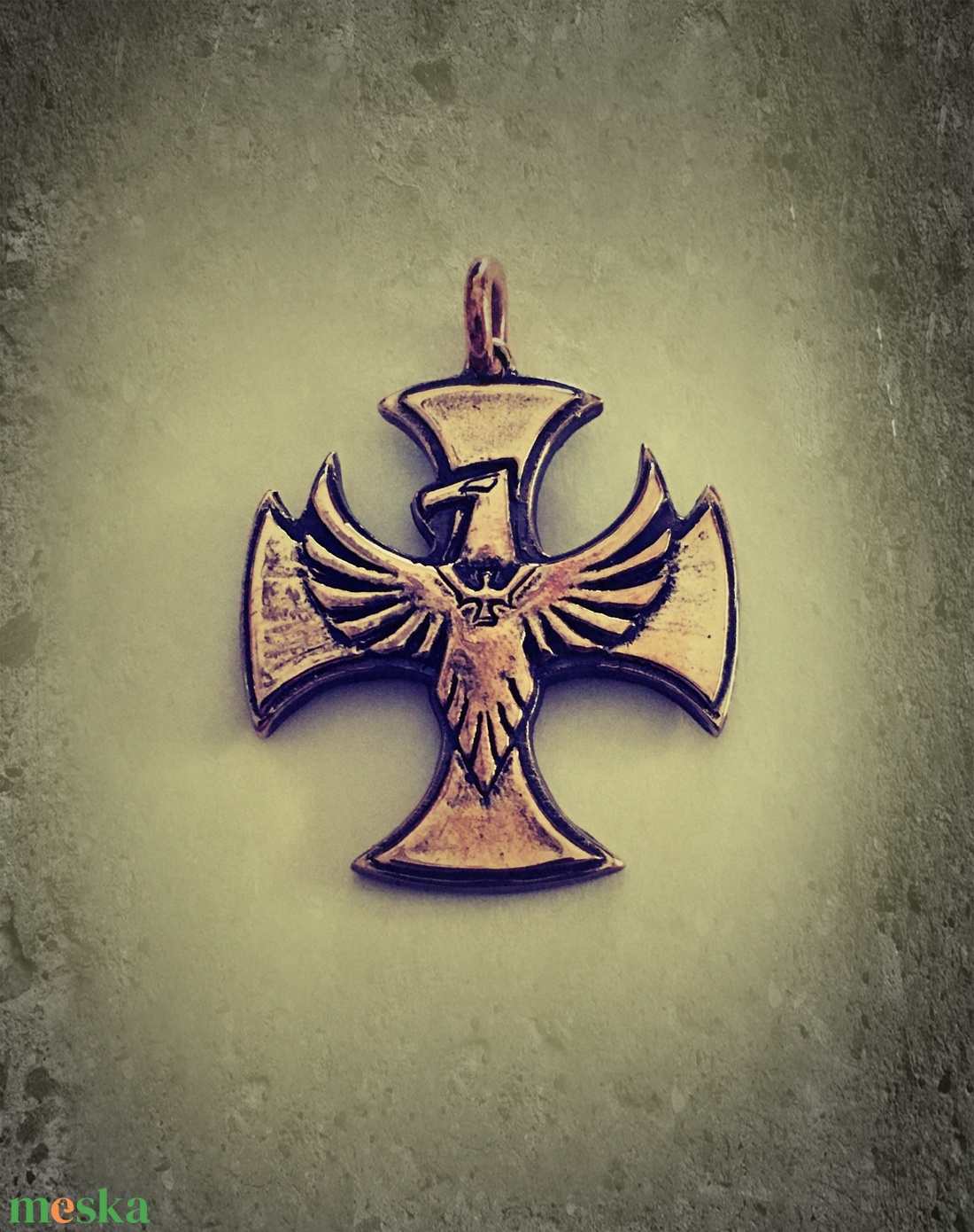 Turulos kereszt bronz medál - ékszer - nyaklánc - medál - Meska.hu Turulos kereszt bronz medál - ékszer - nyaklánc - medál - Meska.hu