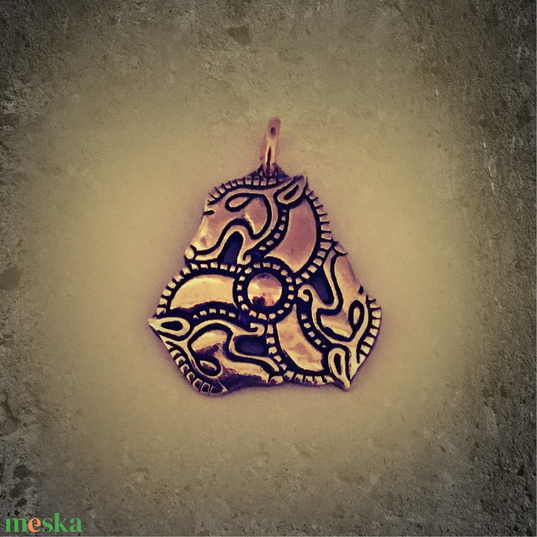 Szkíta farkasok bronz medál - ékszer - nyaklánc - medál - Meska.hu